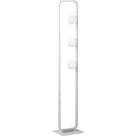 "Piantana ROXY in metallo bianco a tre luci 140 cm."