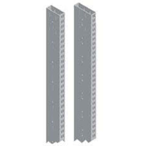 Piantana verniciata grigio ral 7035 - Misure: mm 2560 hx80 l.x30 P80