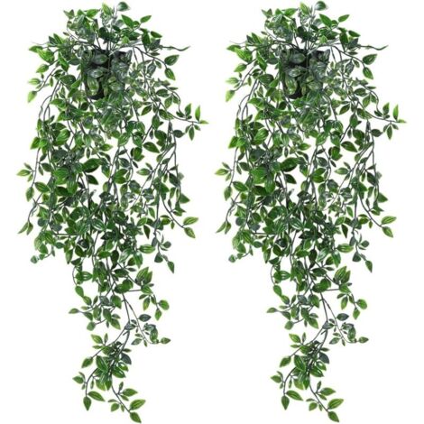 piante artificiali pendenti da 80 cm con vasi, edera artificiale, piante artificiali pendenti per interni ed esterni, finta pianta da interno per decorazione di casa, parete, balcone, camera da letto,