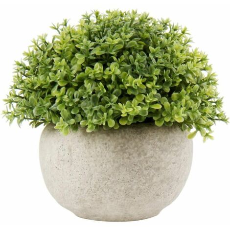Piante Artificis Piante Mini Artificis Finte in Vaso Erba Verde Fiore Piante Verdi in Vaso Adatte per la Decorazione del Bagno (Green Baby Tears 2pcs)