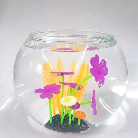 Piante Fiori Colorati Fluorescente 8x12cm Eden6594 Artificiali Finte Acquario