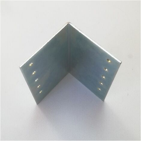 Piastra 90x90x3,5mm angolo da 90° in acciaio zincato