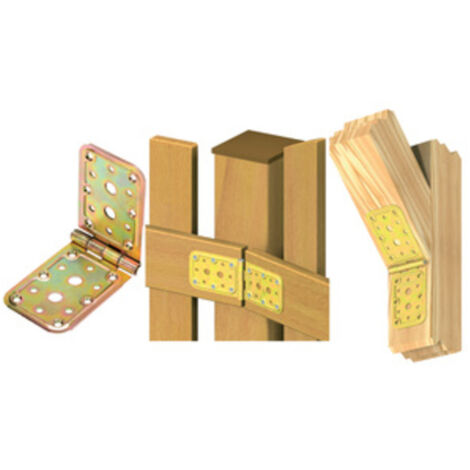 Piastra acciaio regolabile 10 pz.per fissaggio travi legno 65x100x100 cerniera - Salone