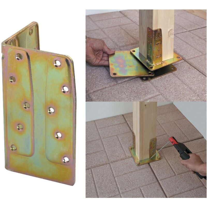 Piastra Angolare Acciaio Trop Art.800/A 140X80X80 Mm - 8 Pz