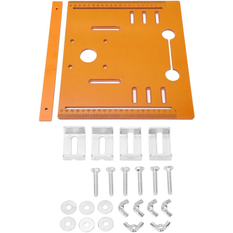 Image of Piastra base per macchina da taglio Guida per sega circolare Piastra base Piastra di inserimento tavolo per progetti di lavorazione del legno 28 x 25