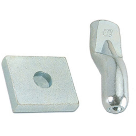 PIASTRA CON PERNO PER CARDINE MM. 20 ZINCATA. Prezzo per 1 pezzo.