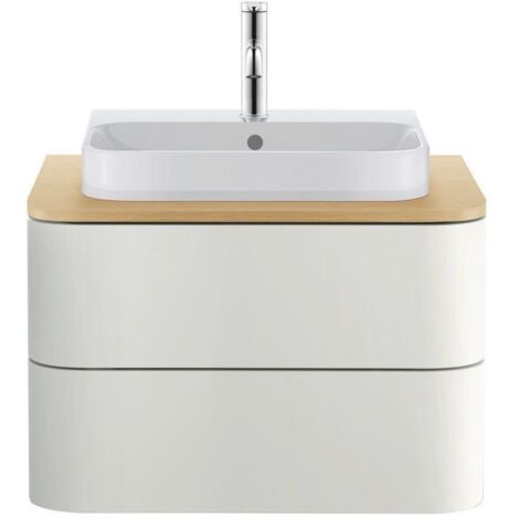 Piastra console HAPPY D.2 PLUS 16x650x480mm con 1 foro bianco super opaco