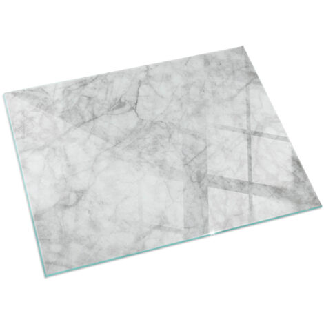 Piastra Decorativa in Vetro per Camino Vetro Resistente al Calore Protezione del Pavimento dal Calore Motivo con struttura marmorizzata 120x80 cm