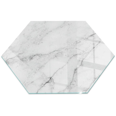 Piastra Decorativa in Vetro per Camino Vetro Resistente al Calore Protezione del Pavimento dal Calore Motivo marmorizzato con venature h40 cm