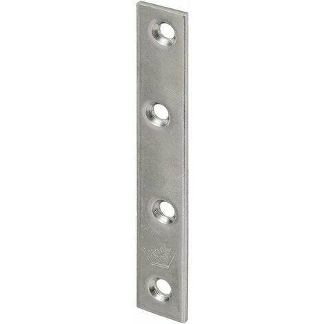 Piastra di collegamento lunghezza 100 mm larghezza 15 mm spessore 2 mm acciaio inox VORMANN