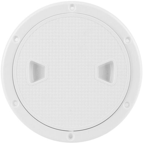 Piastra di coperta in ABS Eosnow da 6 pollici, rotonda, bianca, resistente ai raggi UV, resistente alla corrosione, coperchio del portello di ispezione della barca, parti marine
