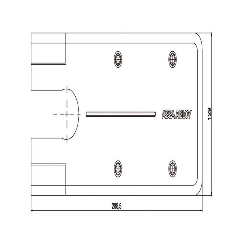 Piastra Chiudiporta Dc477 Inox DCCP534 Mab