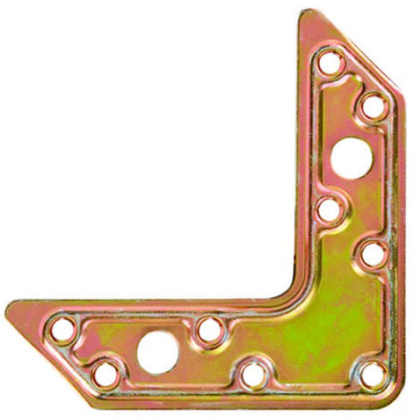 PIASTRA DI GIUNZIONE AD ANGOLO PESANTE ART.752- - mm.120x83x30 - spessore mm.2,2 - 10 pezzi ALDEGHI