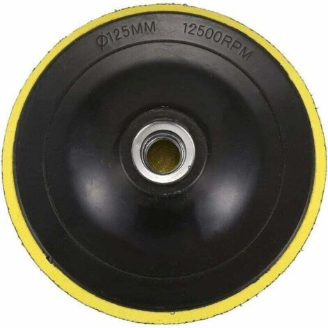 Piastra di lucidatura con filettatura M14 per lucidatrice - Diametro filettatura: 125 mm