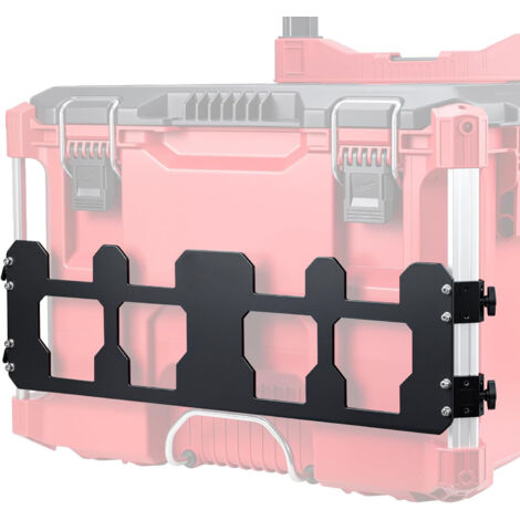 Piastra di montaggio compatibile con Milwaukee Packout Toolbox, per il supporto di stoccaggio frontale della cassetta degli attrezzi scorrevole