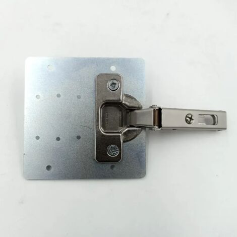 Piastra di riparazione acciaio inox per cerniere cucina 90x90x1 mm d 35mm