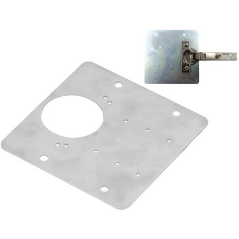 PIASTRA JOLLY INOX PER IL RIPRISTINO DEL FORO CERNIERA D.35 SUL LEGNO  ROVINATO 9X9