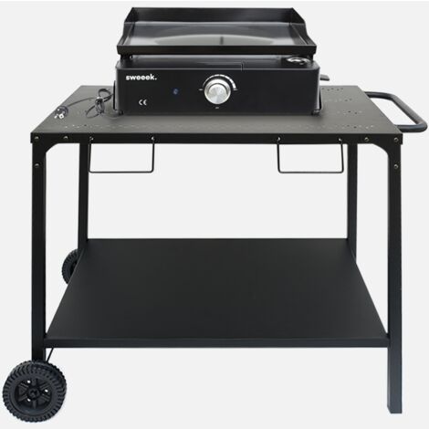 Piastra elettrica con 1 bruciatore + carrello, 2200W