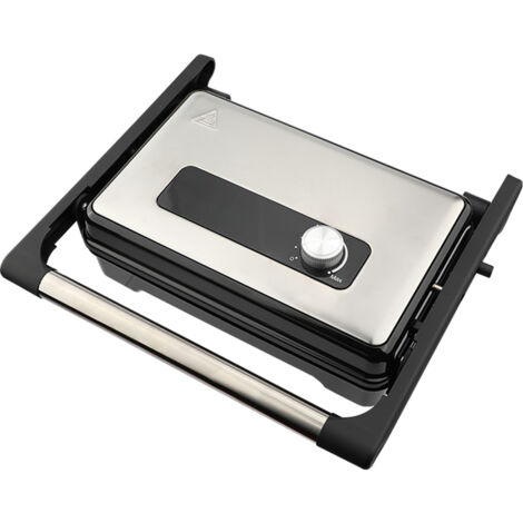 Piastra Griglia Elettrica 3 Fette 1500W, Fondo Antiaderente Pareti Fredde  Apertura 180°, Termostato Regolabile, Facile da Pulire