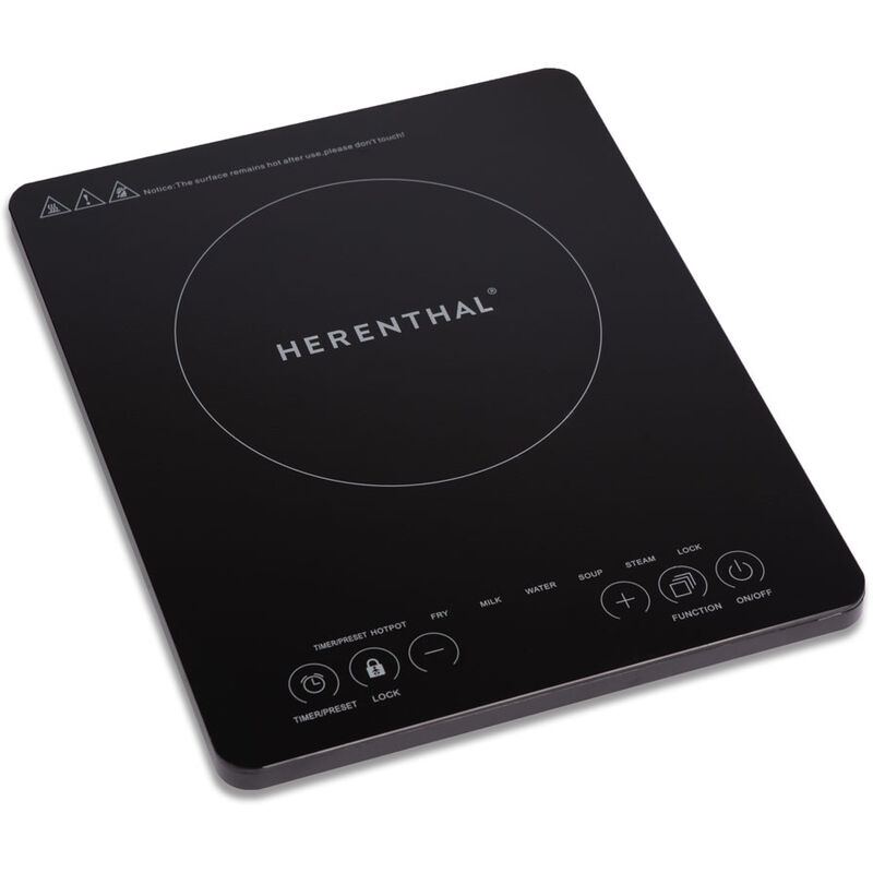 Image of Herenthal - Piastra induzione un fuoco portatile da 2000W con controllo indipendente e timer