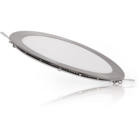 Piastra LED 12W 860Lm 6000ºK Nichel Satinato Circolare 50.000H [GL-CL-R12N-CW]
