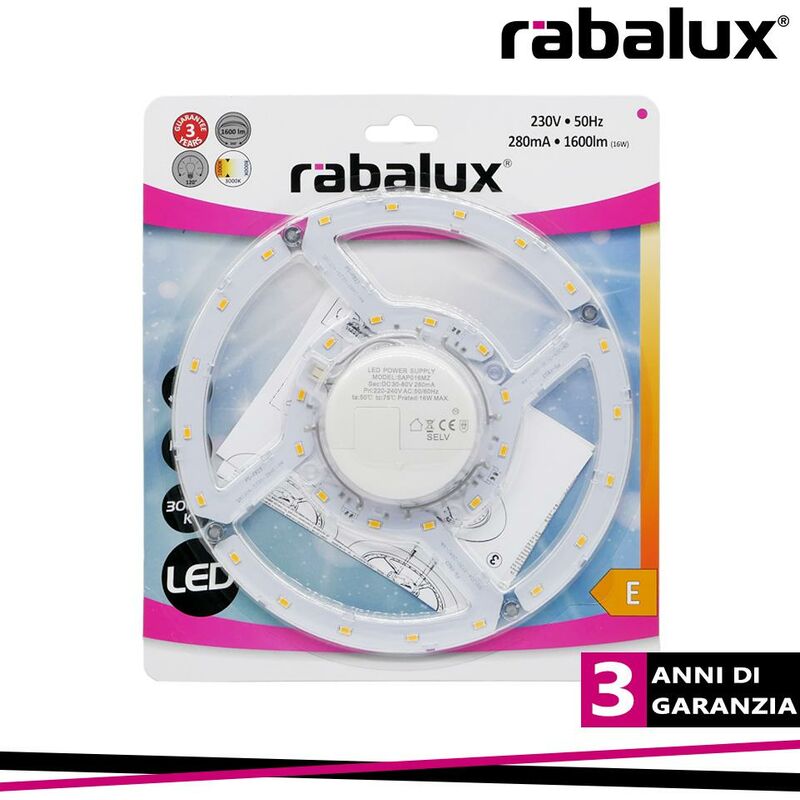 Image of Rabalux - piastra led 16W 4000K 220MM - Luce naturale