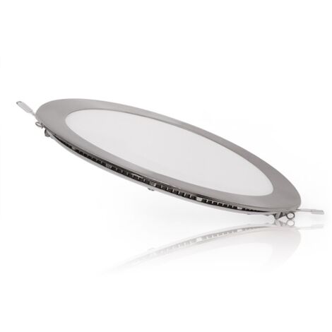 Piastra LED 18W 1.300Lm 6000ºK Nichel Satinato Circolare 50.000H [GL-CL-R18N-CW]
