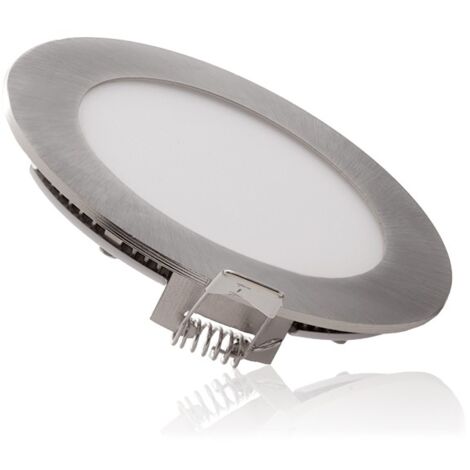 Piastra LED 6W 480Lm 6000ºK Nichel Satinato Circolare 50.000H [GL-CL-R6N-CW]