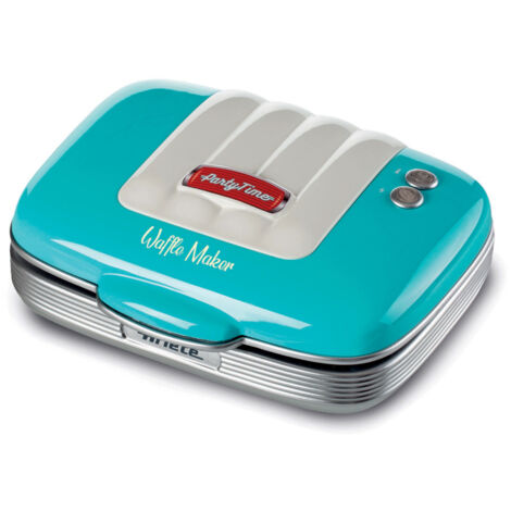 Piastra macchina Waffle maker Ariete 1973 Party Time celeste