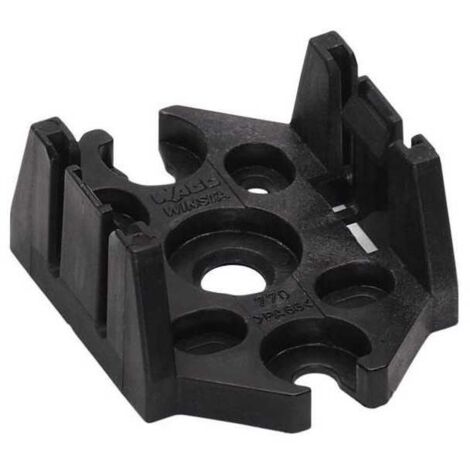 Piastra montaggio per Connettore Wago 770-607 3 Vie 1 Ingresso e 3 Uscite Nero