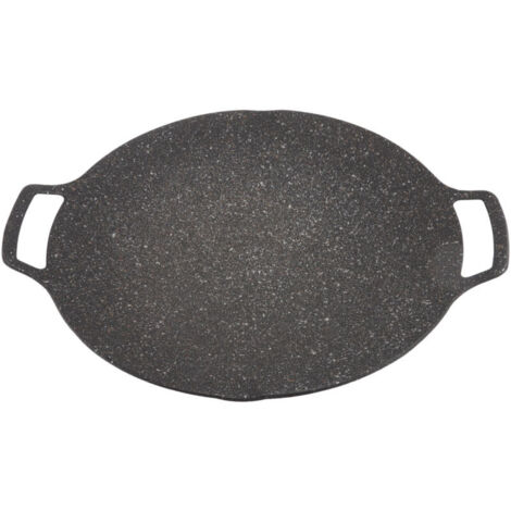 Piastra per barbecue coreana, padella circolare antiaderente, padella per friggere per uso domestico e all'aperto, utensili per barbecue