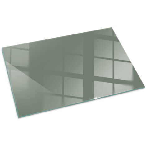 Piastra Per Camino Decorazione Per Pavimento In Vetro Per Camino Per Focolare Moderno per la legna Colore oliva 100x70 cm
