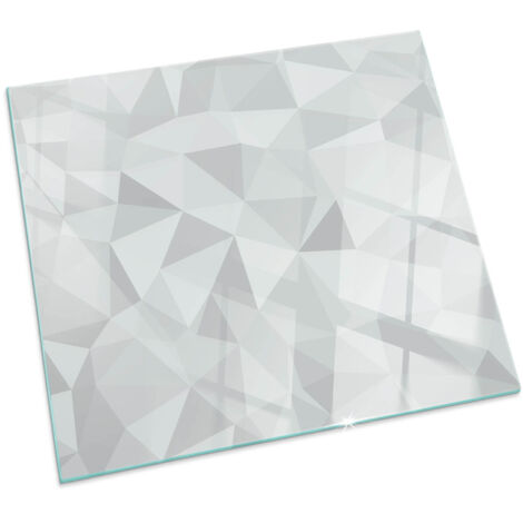 Piastra Per Camino Decorazione Per Pavimento In Vetro Per Camino Per Focolare Moderno per la legna Motivo geometrico astratto 50x50 cm
