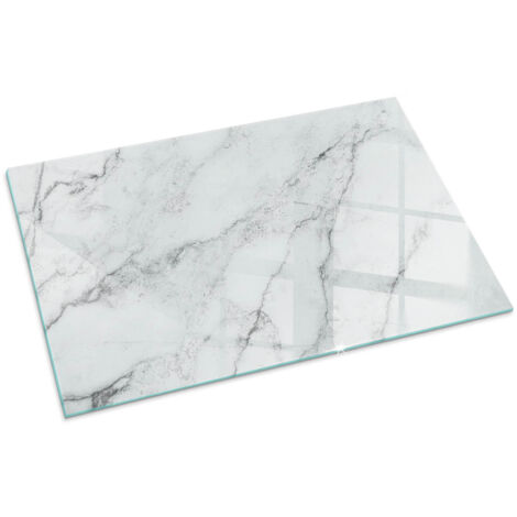 Piastra per Camino di Vetro Temperato Premium Design Elegante e Sicuro Protezione del Pavimento dal Calore Motivo marmorizzato con venature 100x70