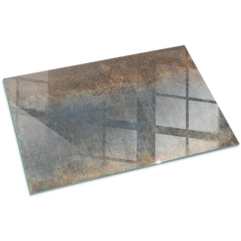 Piastra per Camino di Vetro Temperato Premium Design Elegante e Sicuro Protezione del Pavimento dal Calore Motivo strutturale astratto 100x70 cm