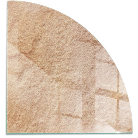 Piastra per Camino di Vetro Temperato Premium Design Elegante e Sicuro Protezione del Pavimento dal Calore Struttura in pietra naturale 1/4 100x100 cm