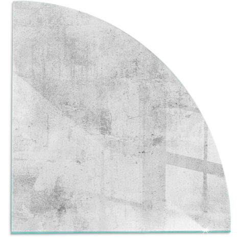 Piastra per Camino di Vetro Temperato Premium Design Elegante e Sicuro Protezione del Pavimento dal Calore Texture in cemento grezzo 1/4 100x100 cm