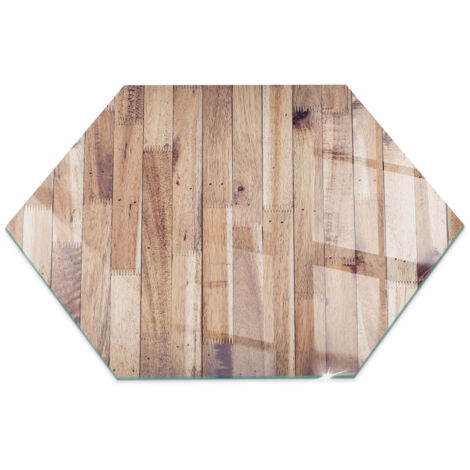 Piastra per Camino di Vetro Temperato Protezione del Pavimento dal Calore Resistente a Scintille e Graffi Assi di legno disposte in ordine h40 cm
