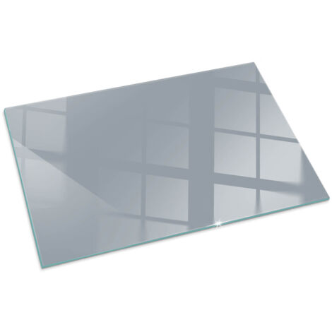 Piastra per Camino di Vetro Temperato Protezione del Pavimento dal Calore Resistente a Scintille e Graffi Colore grigio 100x70 cm