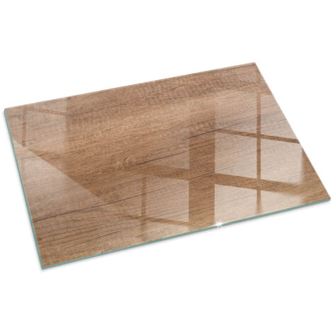 Piastra per Camino di Vetro Temperato Protezione del Pavimento dal Calore Resistente a Scintille e Graffi Motivo naturale in legno 100x70 cm