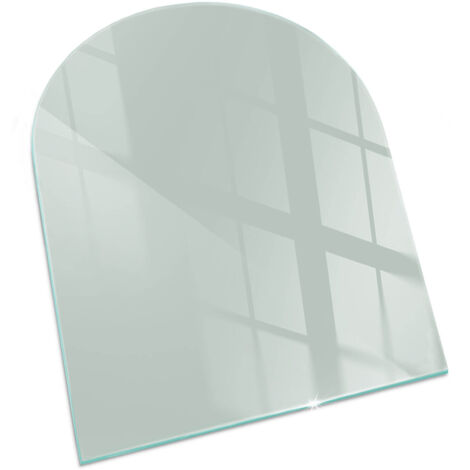 Piastra per Camino di Vetro Temperato Protezione per Caminetto dal Calore Resistente a Scintille e Graffi  Colore Verde chiaro 80x70 cm