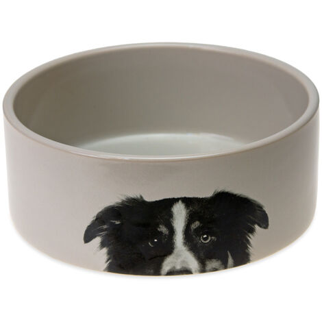 Piastra per cani in ceramica di crema 1500 ml 18,5 x 18,5 x 7,5 cm