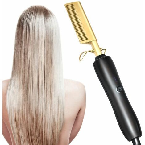 Piastra per capelli lisci pettine lisciante riscaldamento elettrico 48W