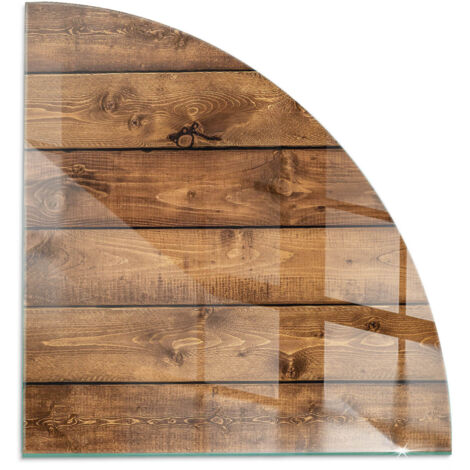 Piastra per Fondo Camino Eccellente Piastra Protezione da Scintille in Vetro di Sicurezza ESG Assi di legno con venature 1/4 100x100 cm