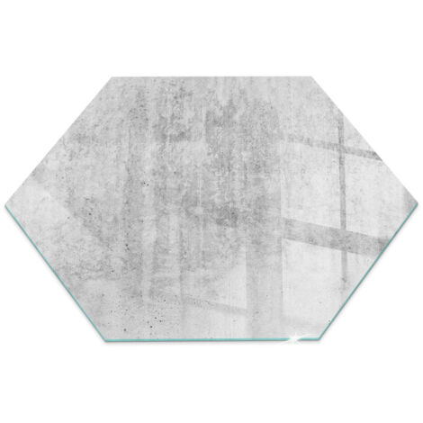 Piastra per Fondo Camino Eccellente Piastra Protezione da Scintille in Vetro di Sicurezza ESG Texture in cemento grezzo h40 cm