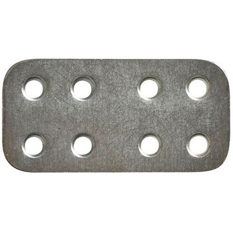 PIASTRA PER TRAVI DIRITTA  60X30MM ZINCATO BIANCO
