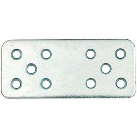 PIASTRA PER TRAVI DIRITTA  90X40MM ZINCATA BIANCO