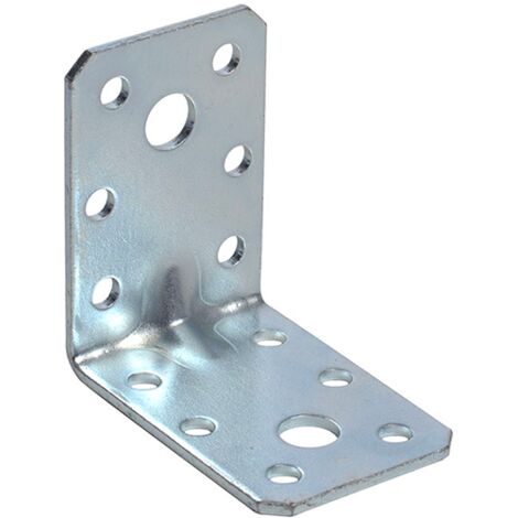 PIASTRA PER TRAVI PIEGATA  50X50MM L 35MM NERVATA ZINCATA BIANCO