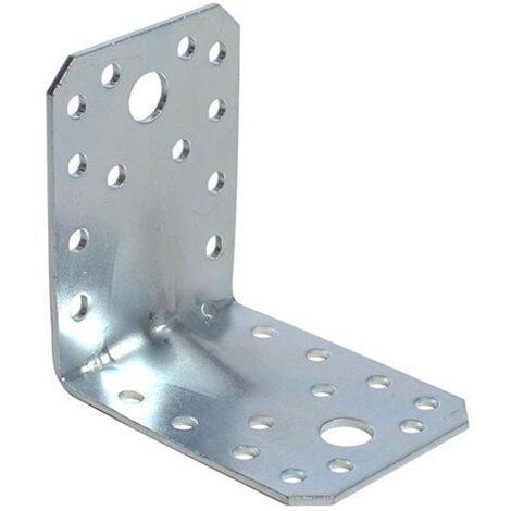 PIASTRA PER TRAVI PIEGATA  70X70MM L 55MM NERVATA ZINCATA BIANCO