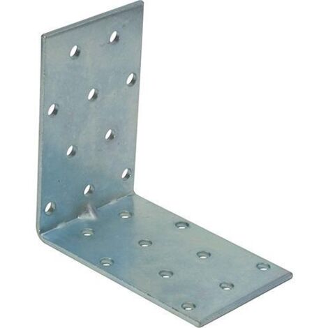 PIASTRA PER TRAVI PIEGATA  80X80MM L 50MM NERVATA ZINCATA BIANCO